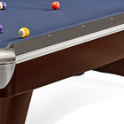 Brunswick Billiards Gold Crown VI 8' Slate Pool Table in Skyline Walnut/Espresso w/ Gully Return