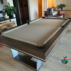 Playcraft Barcelona 8' Slate Pool Table in Walnut Gray on Silver