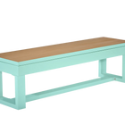 American Heritage Lanai Outdoor Multi-Functional Storage Bench in Seafoam Teal Set of 2