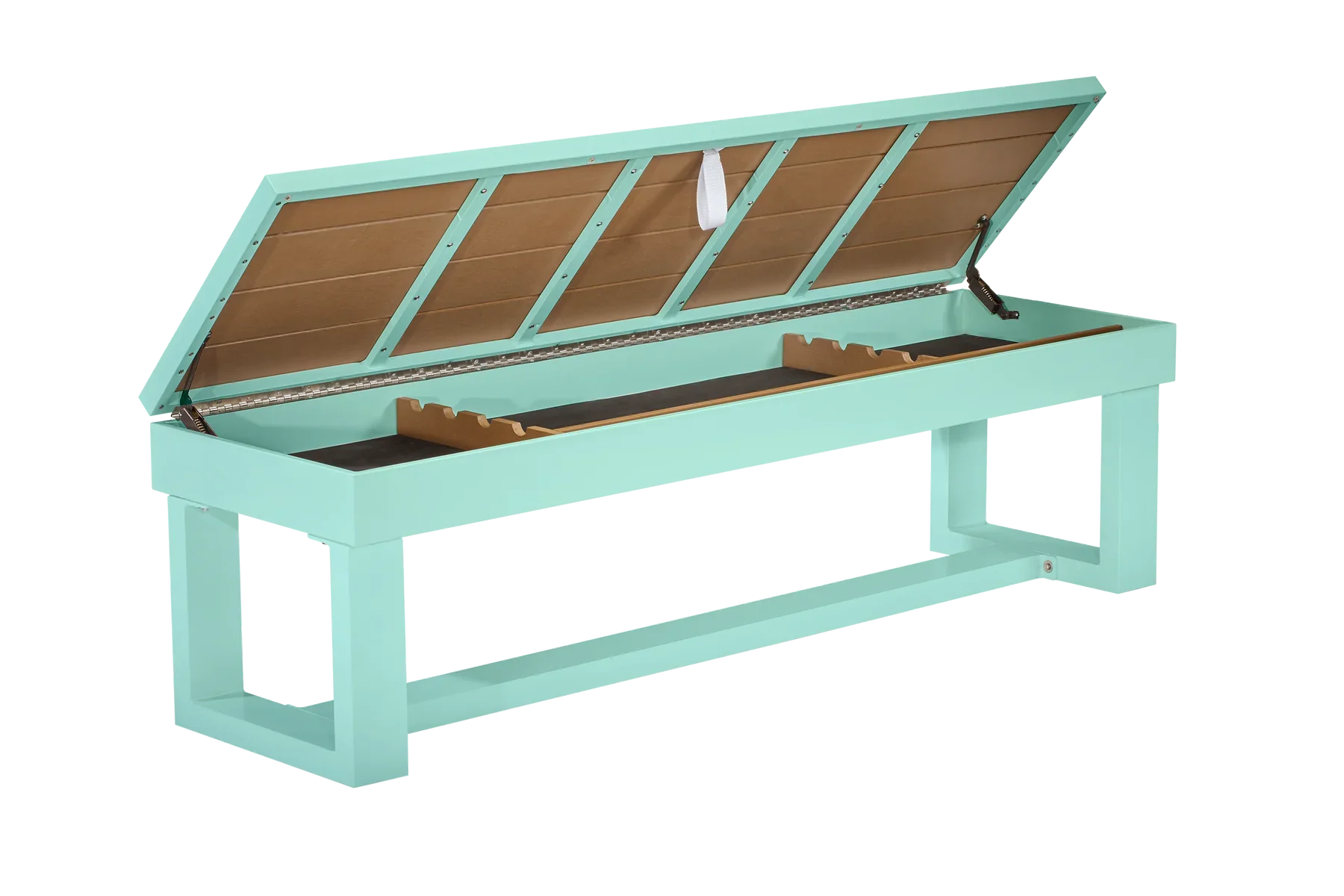 American Heritage Lanai Outdoor Multi-Functional Storage Bench in Seafoam Teal Set of 2