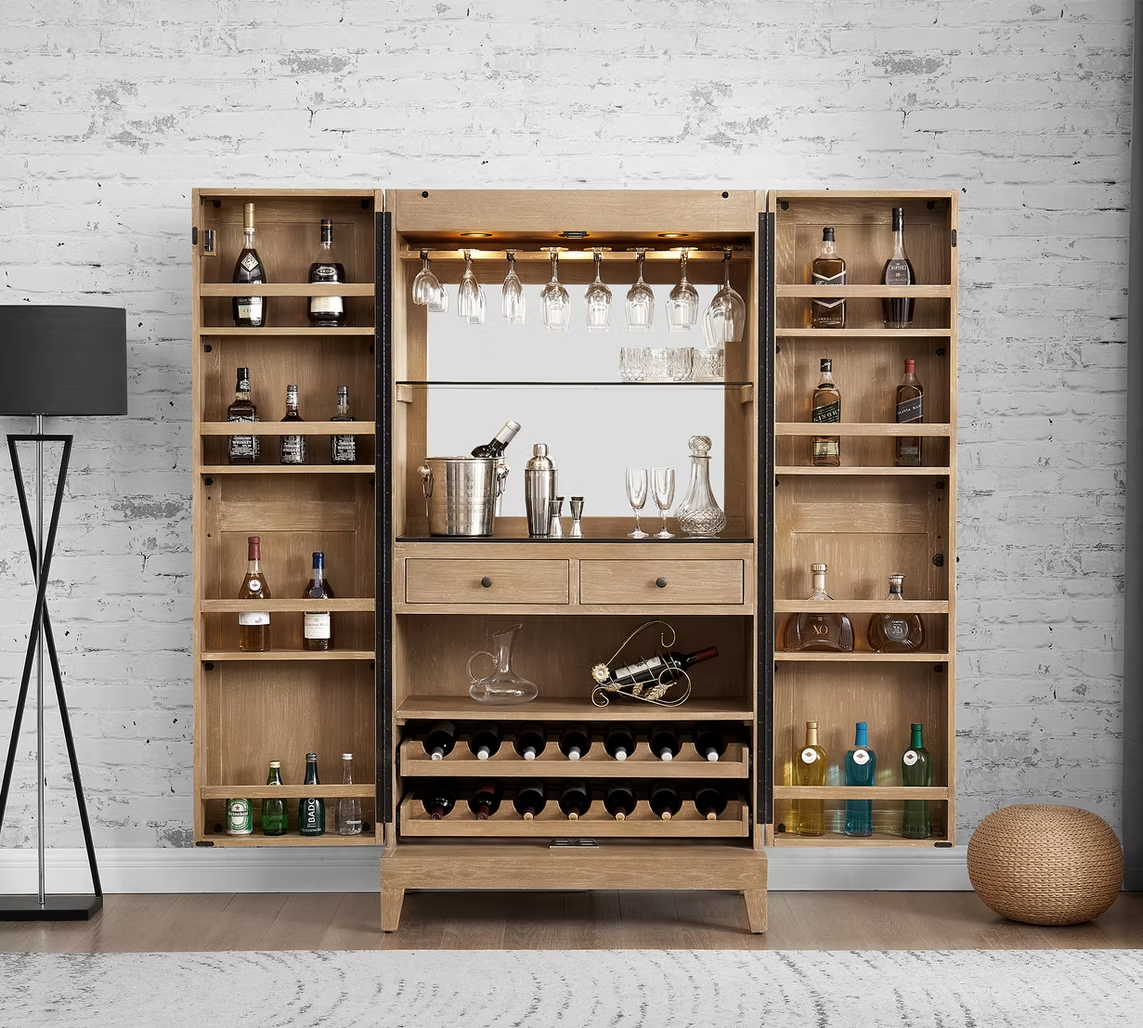 Imperial Westbrook Bar Cabinet in Sandstone