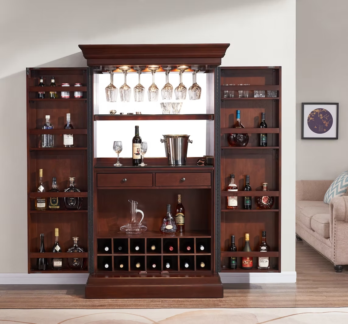 Imperial Ashton Bar Cabinet in Nut Brown
