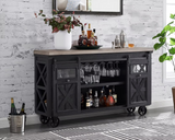 Imperial Blackened Oak Bar Cart