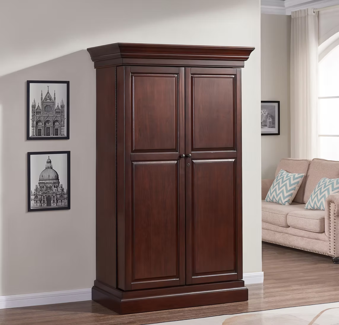 Imperial Ashton Bar Cabinet in Nut Brown