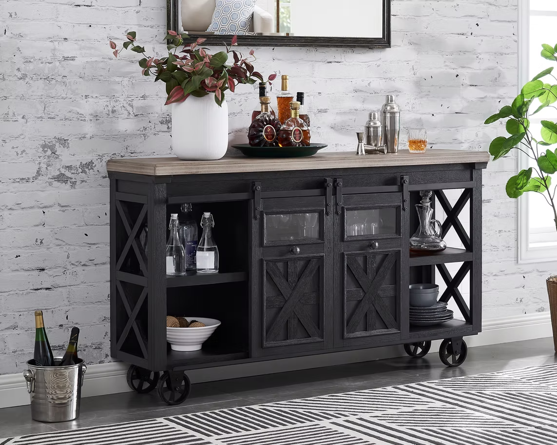Imperial Blackened Oak Bar Cart