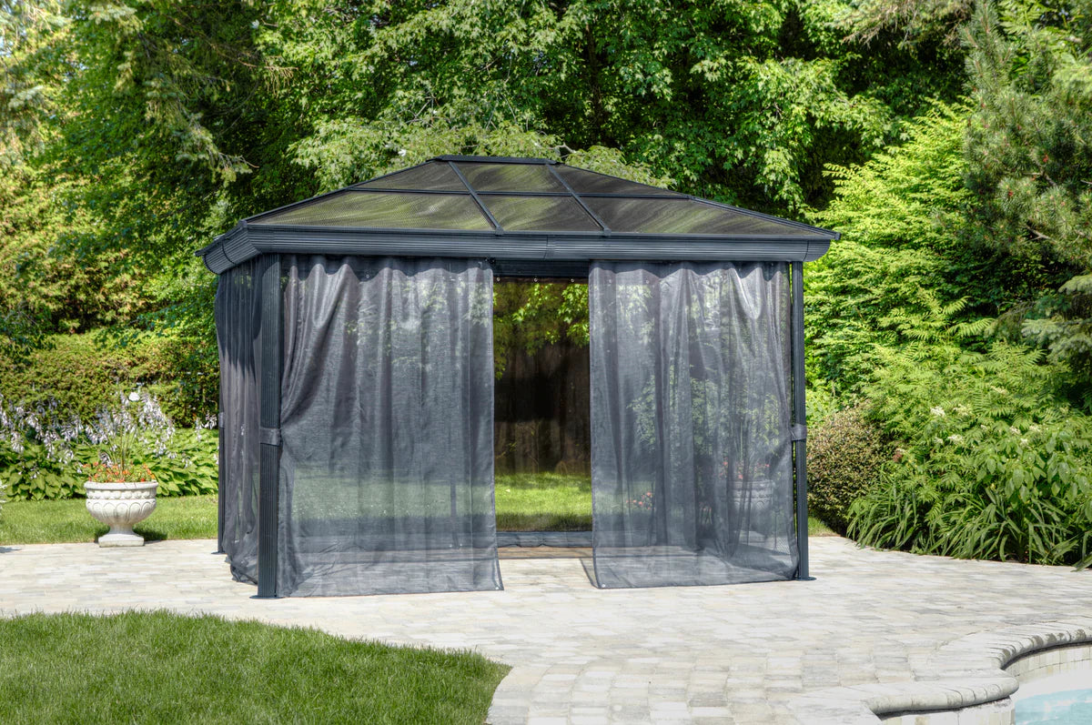 Gazebo Penguin Venus 10′ x 14' with Metal Roof /Gray