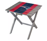 Imperial New England Patriots Folding Adirondack Table with team logo and bold stripes.