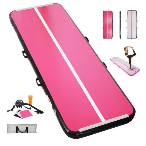 B2B 13' Inflatable Gymnastics 4" Pink Track Tumbling Mat