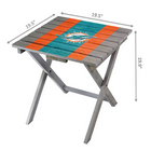 Imperial Miami Dolphins folding Adirondack table, 19.5" square, with team logo for NFL fans.