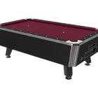 Valley Panther Black Frost pool table with red felt, displayed on a plain white background.