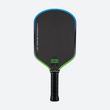Black and green pickleball paddle with Joola branding on a white background