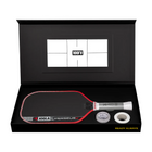 Joola Perseus V pickleball paddle with accessories in a black box