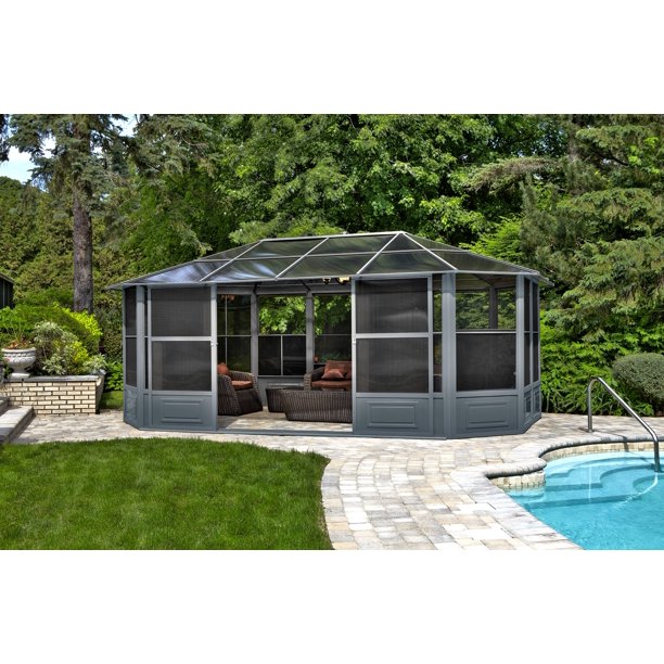 Gazebo Penguin Florence Solarium 12' x 18' Gray