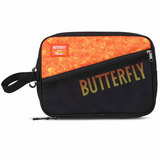 Butterfly branded case with orange and black design on a white background