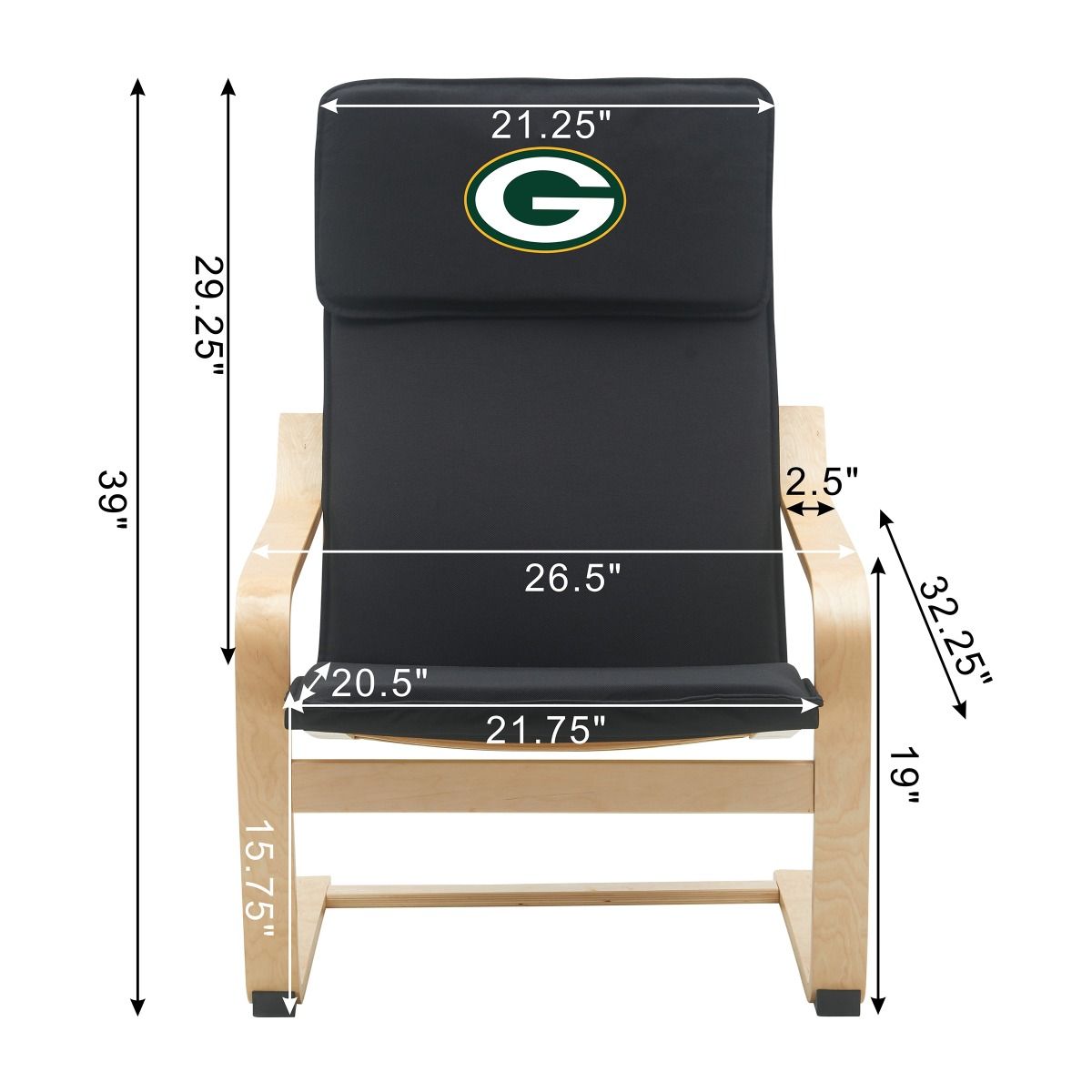 Imperial  Green Bay Packers Bentwood Adult Chair