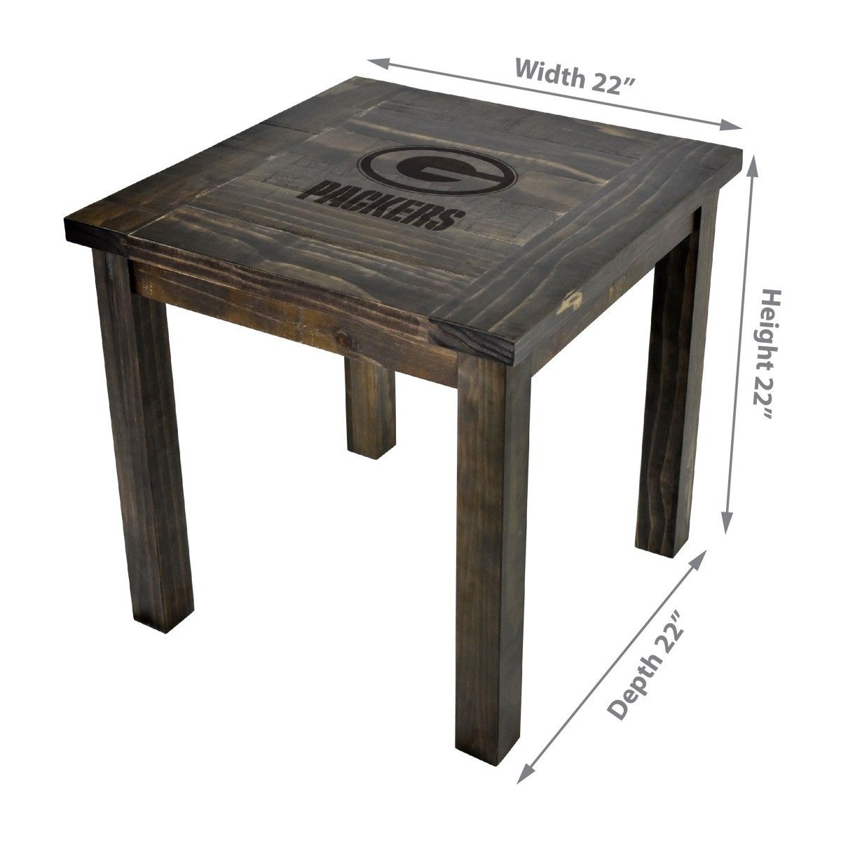 Imperial Green Bay Packers Reclaimed Side Table