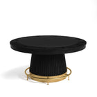 RAM Game Room Prohibition 60” Poker Table in black with ribbed pedestal and brass footrest.