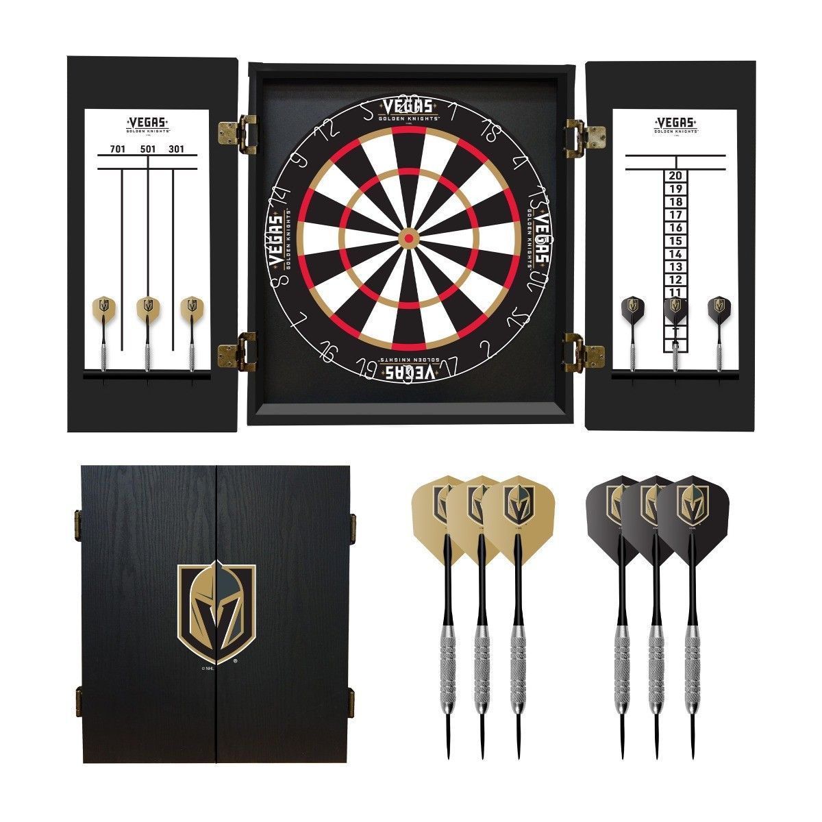 Imperial Vegas Golden Knights Fan's Choice Dartboard Set