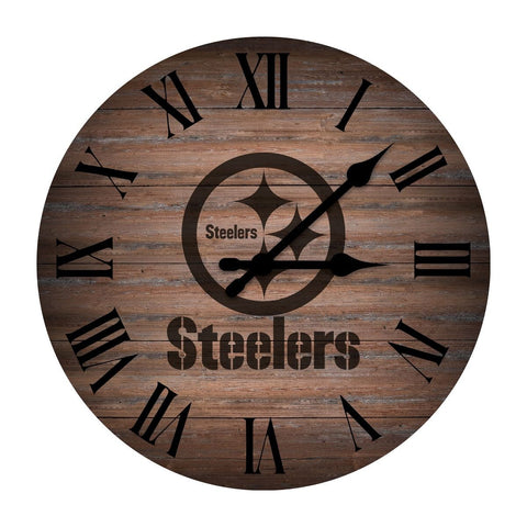 Imperial Pittsburgh Steelers Rustic 16" Clock