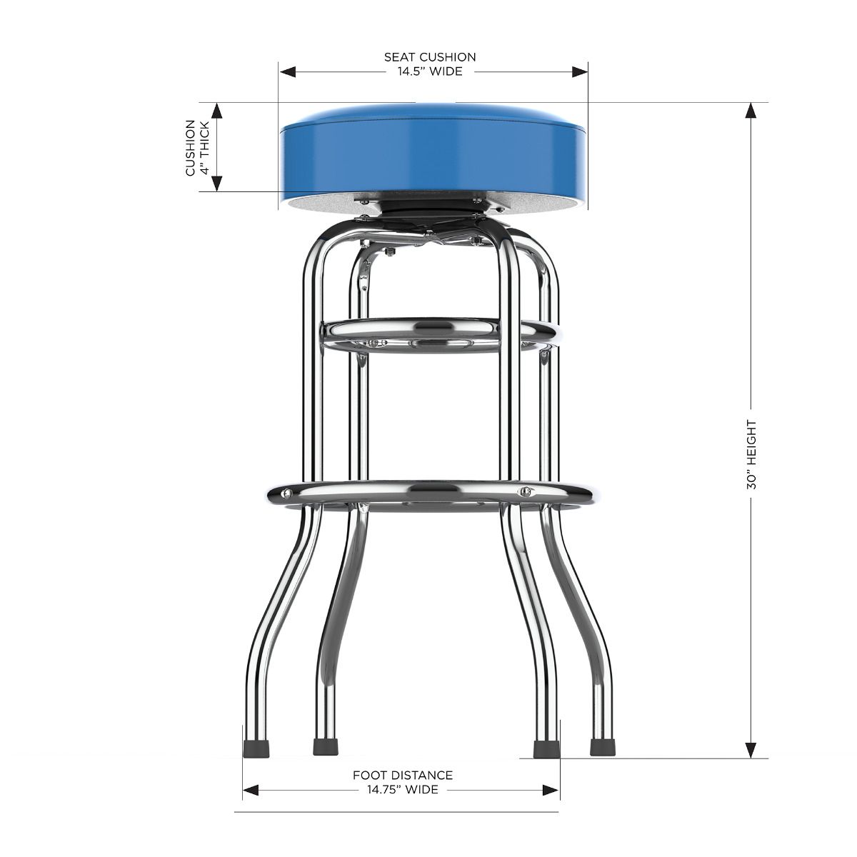 Imperial Los Angeles Chargers 30" Bar Stool