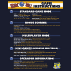 Game instructions for a whack-a-mole-style game on a dark background