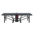 KETTLER Pro Indoor 15 Table Tennis Table with net, paddles, wheels, and true bounce.