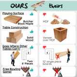 Freetime Fun The Rockford 2-Piece 12′ Upstairs/Downstairs Shuffleboard Table in Rustick Oak