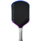 Engage Pickleball Alpha Pro paddle: black, raw carbon fiber, white perforated grip.