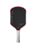 Red-Flare Alpha Pro Thermoformed paddle by Engage Pickleball with a white grip on white background.