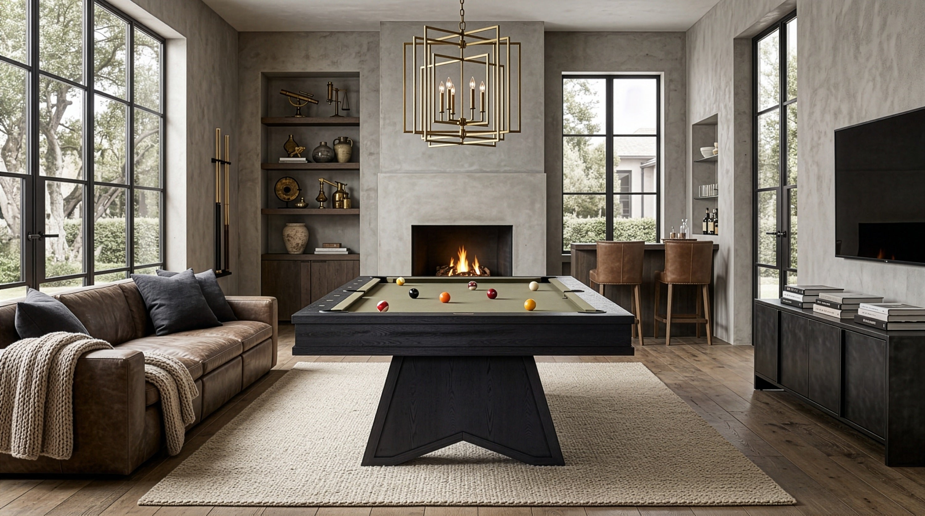 American Heritage Billiards Ann Arbor 8' Pool Table in Black Ash