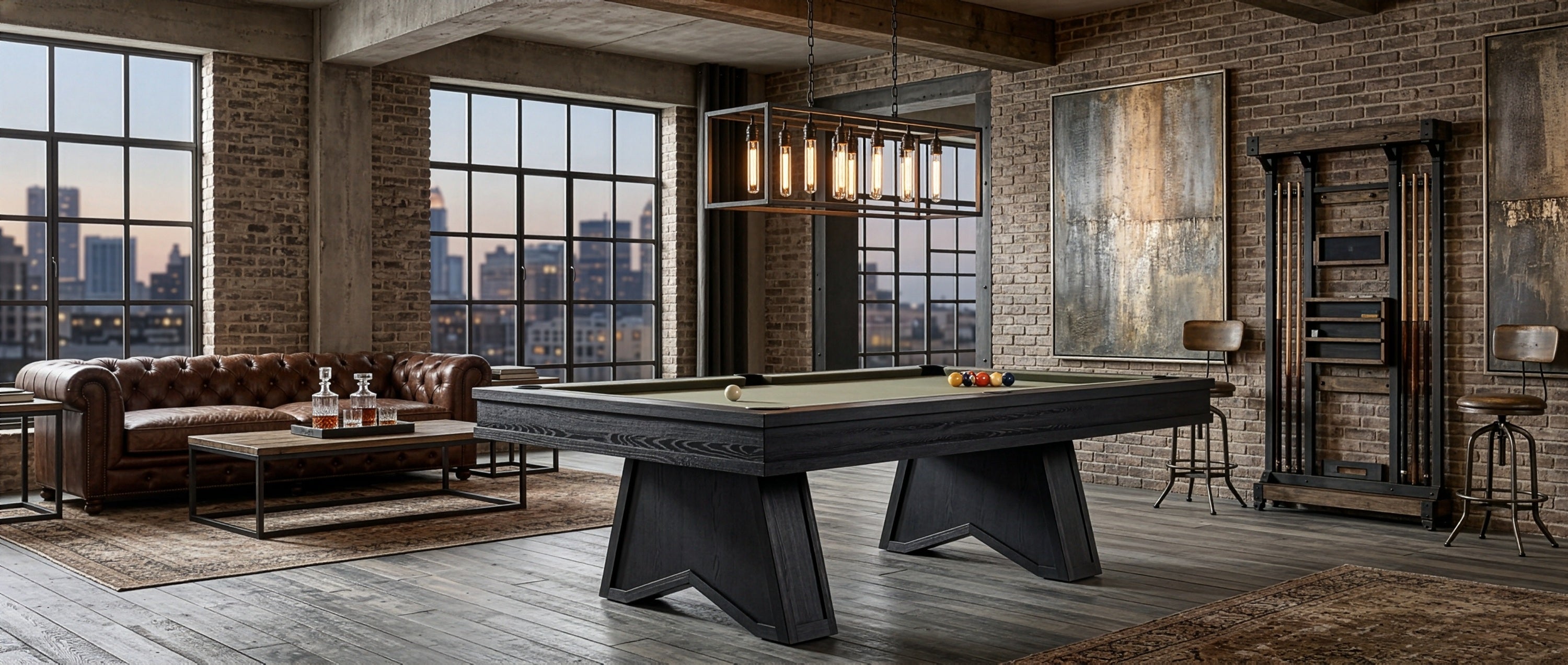 American Heritage Billiards Ann Arbor 8' Pool Table in Black Ash
