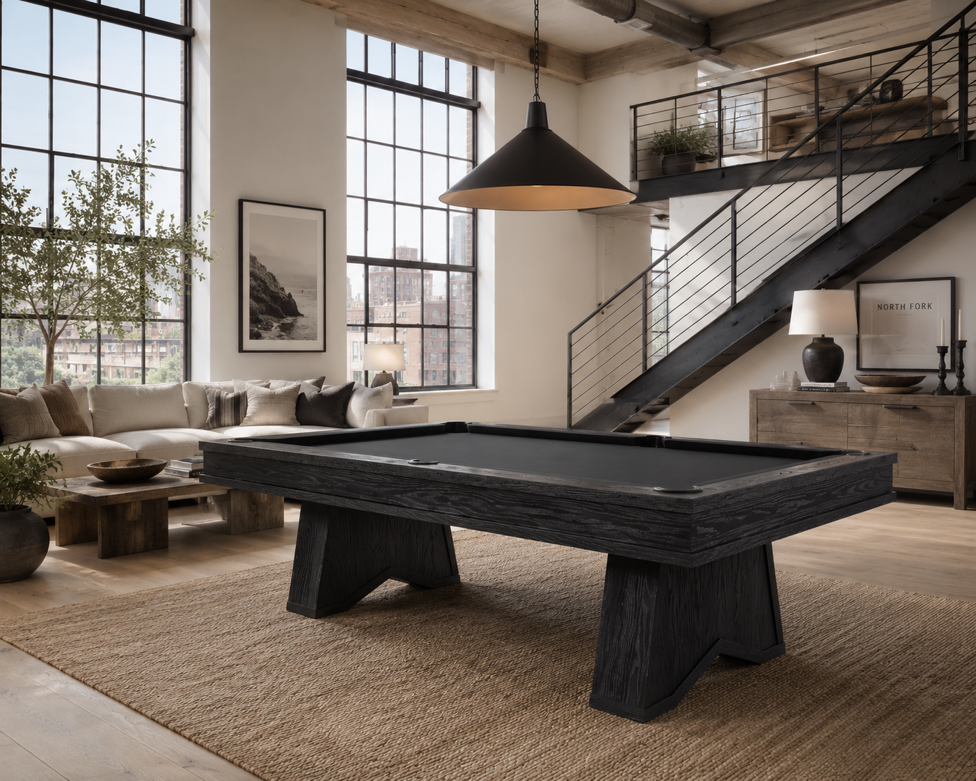 American Heritage Billiards Ann Arbor 8' Pool Table in Black Ash