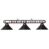 RAM Game Room 55" billiard ball light with metal bar by RAM Game Room.