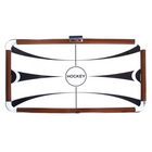 Top view of the Hathaway Brentwood 7.5-Ft Air Hockey Table with white surface and electronic scoring.