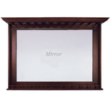 RAM Game Room Bar Mirror - English Tudor with solid wood frame and convenient glassware shelf.