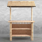 The RAM Game Room 60" Bamboo Tiki Bar features a thatched roof and two shelves for your patio.