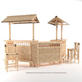 Two RAM Game Room 60" Bamboo Tiki Bars, ideal for your outdoor lounge or indoor game room.