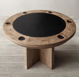 Brunswick Parsons Poker Table in natural dry oak with black center by Brunswick Billiards.