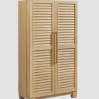 American Heritage Billiards Port Royal Cabinet with louvered doors and short legs.