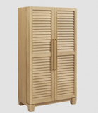 American Heritage Billiards Port Royal Cabinet with louvered doors and short legs.