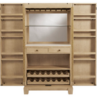 American Heritage Billiards Port Royal cabinet with shelves, drawers, racks, and mirror.