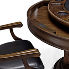 Brunswick Billiards Centennial Game Table in Espresso with matching black, spill-resistant chair.