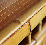 Close-up of the RAM Game Room 60" Bamboo Tiki Bar, ideal for any outdoor lounge or tiki setting.