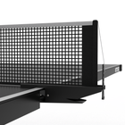Close-up of a ping pong table net on a white background