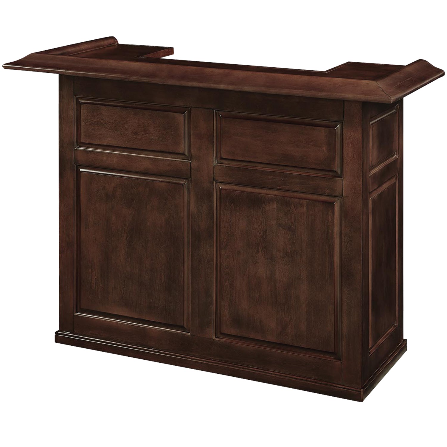 RAM Game Room 60" Bar in cappuccino finish, shown from the front with paneled design.