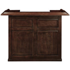 RAM Game Room 60" Bar in cappuccino finish with front-facing drawers and cabinets.