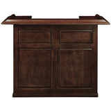 RAM Game Room 60" Bar in cappuccino finish with front-facing drawers and cabinets.