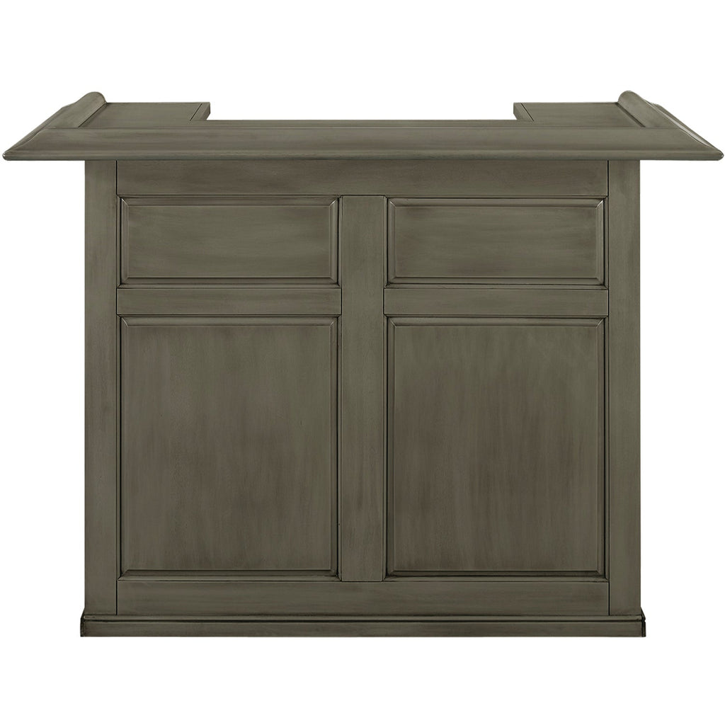 RAM Game Room 60" Bar in slate with raised edges, paneled front, and removable shelf.