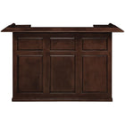 RAM Game Room 72" Bar in cappuccino with a paneled front and flat countertop.