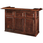 The RAM Game Room 72" Bar in chestnut has three panels and a raised ledge for home bars.